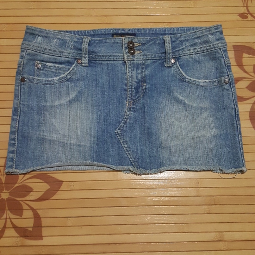 Denim Rock Jeans Skirt
